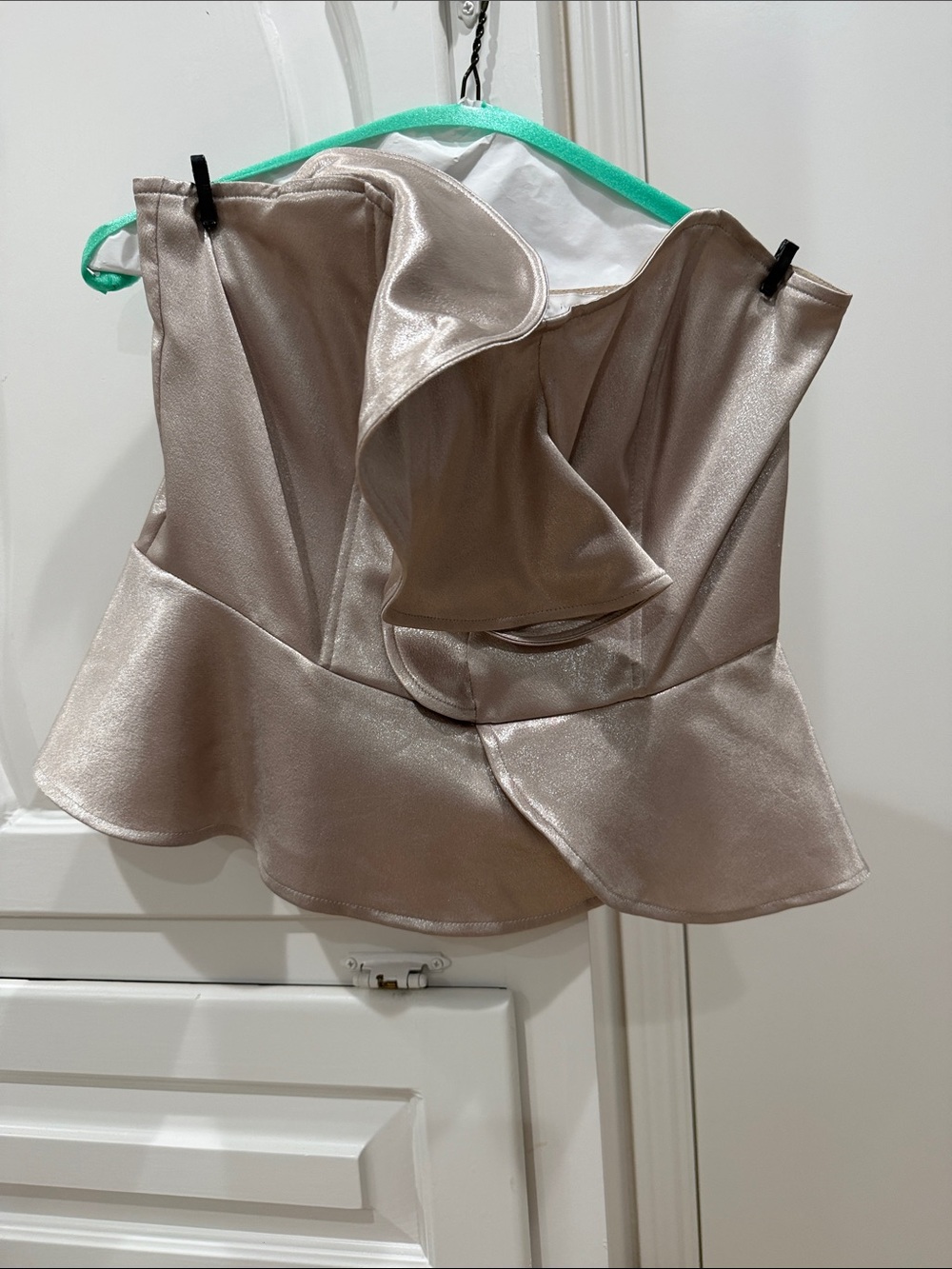 Leith champagne shimmery top